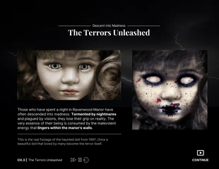 Black and White Visual Novel Scary Story Halloween Presentation - صفحة 4