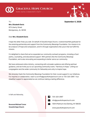 business  Template: Simple Red Church Letterhead