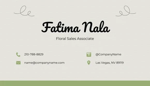 Gray Floral Business Card - Page 2