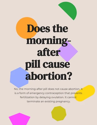 Free  Template: Cream Playful Abortion Pro-Choice Poster
