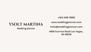 Black And Beige Modern Wedding Business Card - Pagina 2