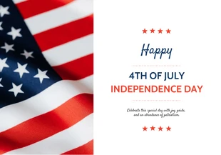 Free  Template: Cartão vermelho e azul do Dia da Independência, 4 de julho