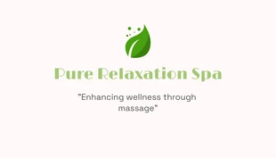Free  Template: White and Green Massage Therapist Business Card