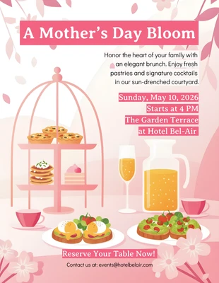 Free  Template: Mother's Day Brunch Flyer Template