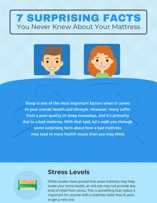 premium  Template: 7 Fact About Mattress Infographic Template