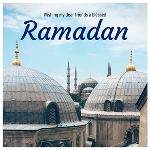 Free  Template: Blessed Ramadan Instagram Post