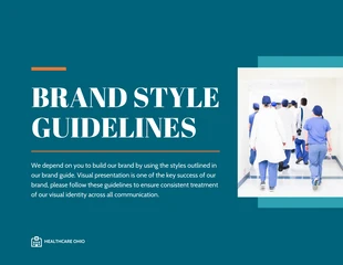 Free  Template: Guide de style de marque de soins de santé Ebook