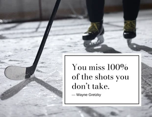 Free  Template: White Hockey Poster