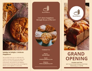 Free  Template: Bakery/Cafe Grand Opening Brochure