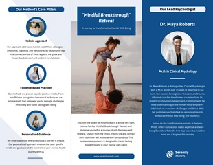 Simple Blue Mental Health Tri-fold Brochure - Página 2