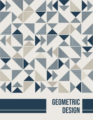 premium  Template: Póster Geométrico abstracto simple beige y azul marino