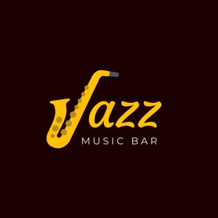 premium  Template: Logotipo criativo do clube de música de jazz