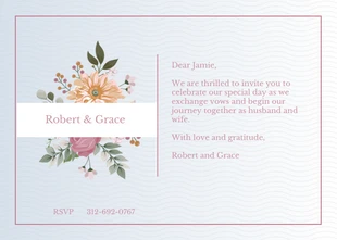 Pink Floral Save The Date Postcards - صفحة 2