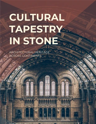 Free  Template: غلاف كتاب العمارة الكلاسيكية الكلاسيكية باللون البني
