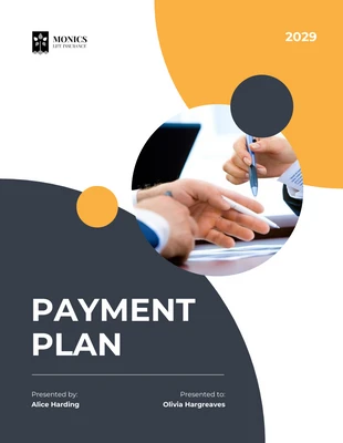 Free  Template: White And Orange Payment Plan