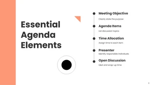 Minimalist Peach Agenda Planning Presentation - Pagina 3
