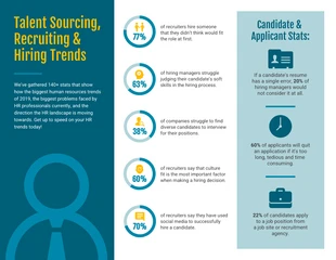 premium  Template: HR Talent Sourcing Statistik Infografik