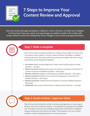 Free  Template: Steps To Improve Project Review Process Infographic