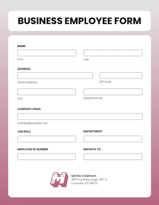 Free  Template: Gray Mauve Pastel Business Form