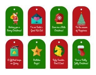 Free  Template: Étiquettes de Noël imprimables gratuites