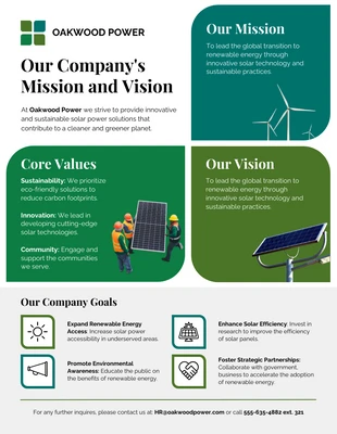 premium  Template: Mission und Vision Statement HR-Infografik