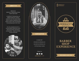 Free  Template: Barber Shop Experience Brochure