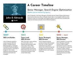 premium  Template: Infografica sulla linea temporale della carriera