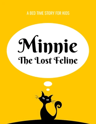 Free  Template: Capa de livro infantil simples amarela e preta
