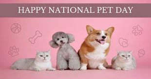 Free  Template: Rosa National Pet Day Facebook-Post