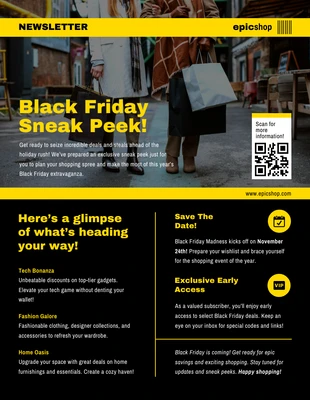 premium  Template: Black Friday Sneak Peek Newsletter