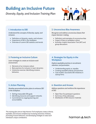 business  Template: Modelo de treinamento sobre diversidade, equidade e inclusão