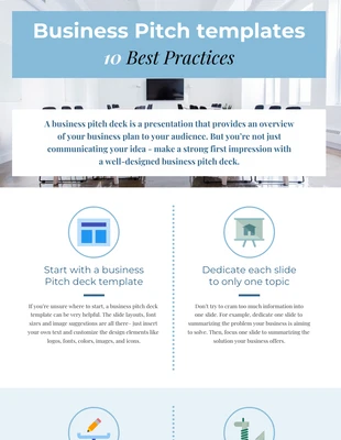 business  Template: Formal Business Pitch informational Infographic Template