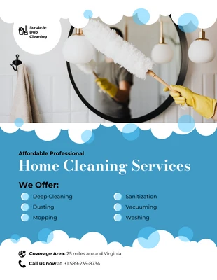 Free  Template: Modelos de publicidade de serviços de limpeza