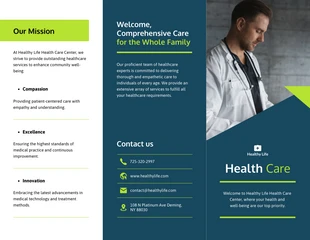 business  Template: Modelo de folheto de cuidados de saúde