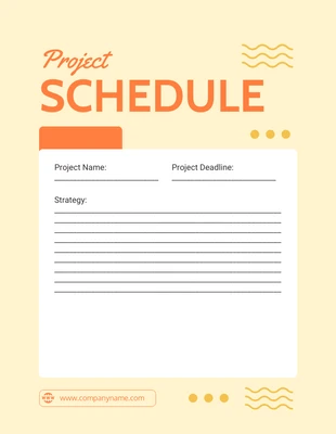 Free  Template: Hellgelb und Orange Minimalistischer Projektplan Vorlage