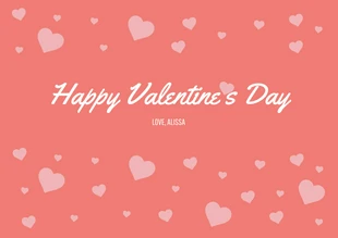 Free  Template: Valentine's Day Card