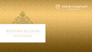 Simple Gold Element Jewelry Business Card - Seite 2