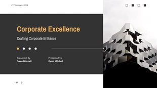 business  Template: Black And Orange Simple Modern Corporate Presentation