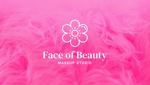 Free  Template: Tarjeta de visita del artista de maquillaje de textura rosa