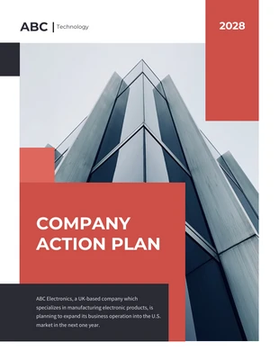 Free  Template: Professional Clean Modern Action Plan