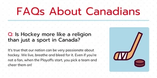 Free  Template: FAQs About Canadian Hockey Twitter Post