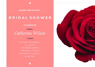premium  Template: Invitation à la douche nuptiale en rose pâle