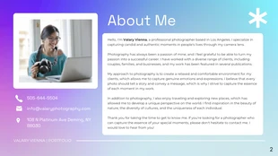 Colorful Gradient Photography Portfolio Presentation - Página 2