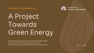 Free  Template: Neutral Tone Sustainability Project Presentation
