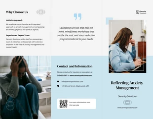 premium  Template: Anxiety Management Accordion-Fold Brochure