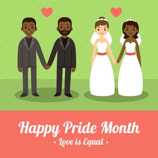 Free  Template: Pride Month Love is Equal Instagram Post