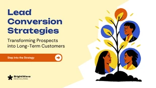 premium  Template: Estrategias de conversión de clientes para presentación corporativa.