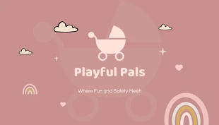 business  Template: Playful Babysitter Business Card