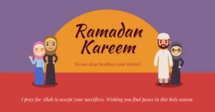Free  Template: Post ilustrativo del Ramadán en Facebook