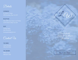 Spring Wedding Tri Fold Brochure